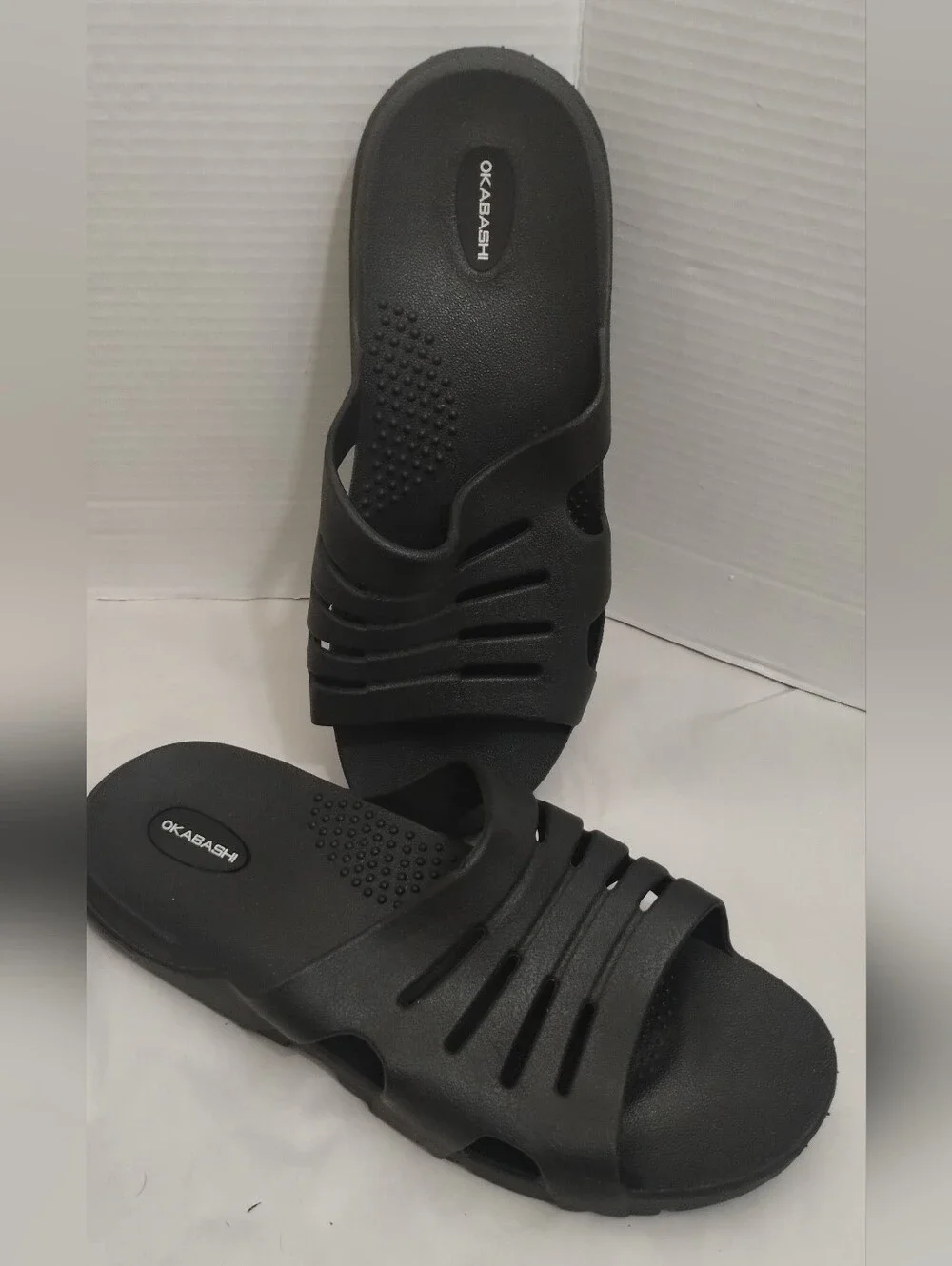 Okabashi Men's Black Eurosport Slide Sandals